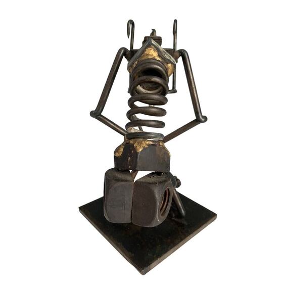 Welded Golf Art Sculpture Putt Putt Signed Christmas Gift Man Cave Scrap Metal - Picture 5 of 13